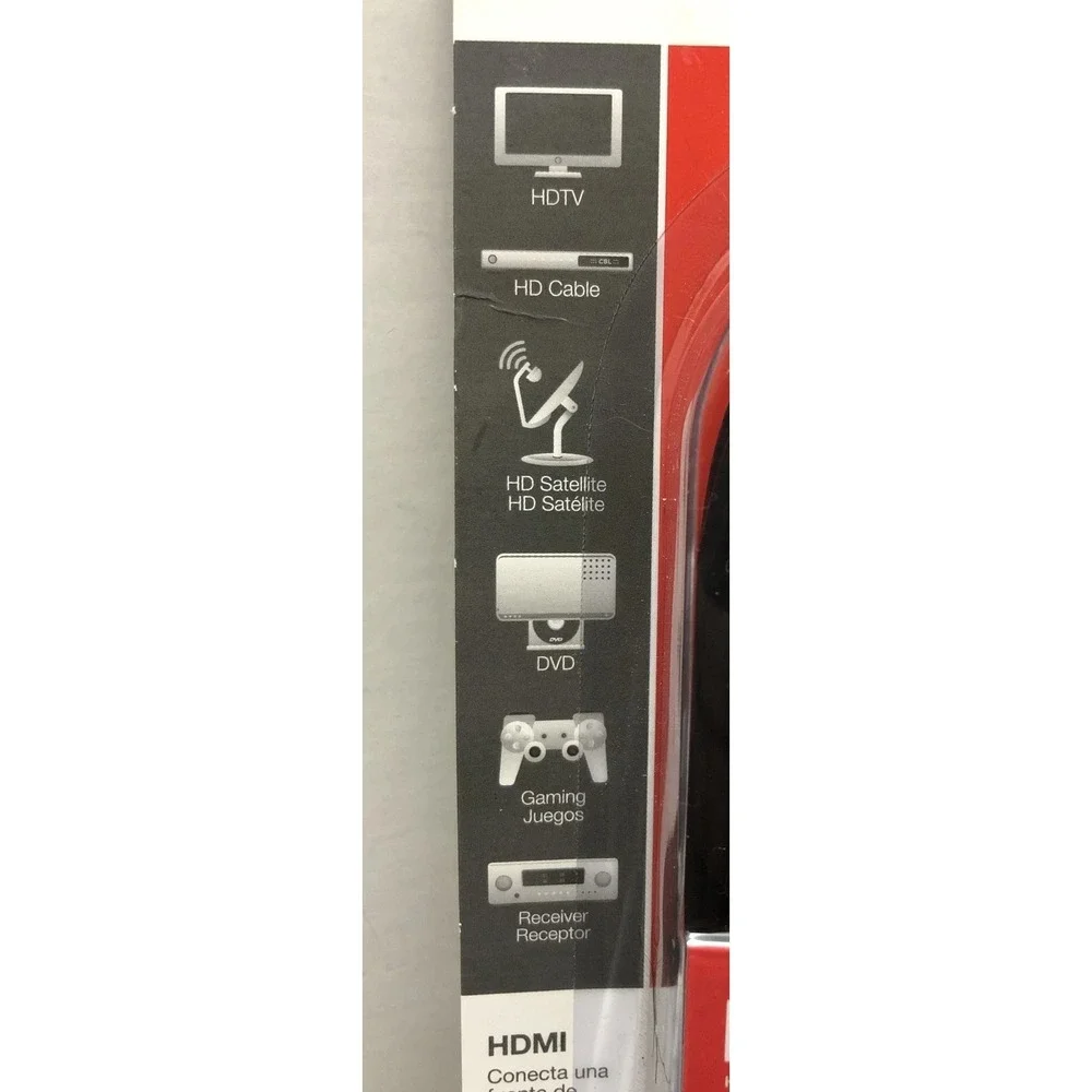 New RCA VH3HHR 3 Ft HDMI Cable - HDMI for Audio/Video Device, TV Game System